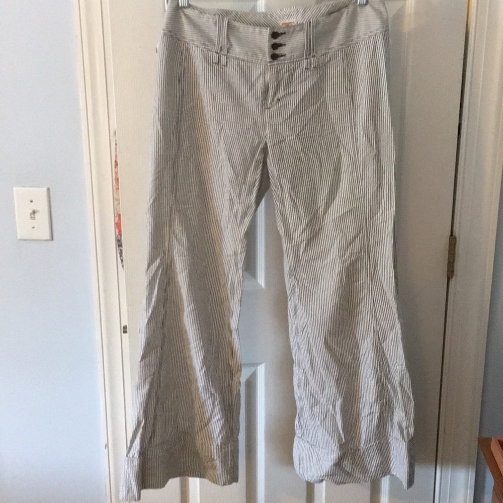 Free People wide leg seersucker pant